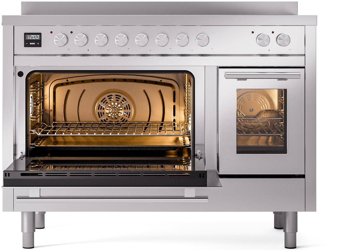 ILVE - 48" Pro Plus II Series Freestanding Electric Induction Range - Double Oven - Viewing Window(s)