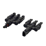 Aims Power - MC-4 Compatible BRANCH CONNECTORS MMMF & FFFM PAIR 3 to 1 T BRANCH