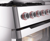 ILVE - Panoramagic 48" Dual Fuel 8 Gas Burners w/ Griddle Double Oven - Liquid Propane