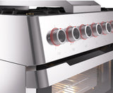 ILVE - Panoramagic 36" Dual Fuel 6 Gas Burners w/ Griddle Single Oven - Liquid Propane