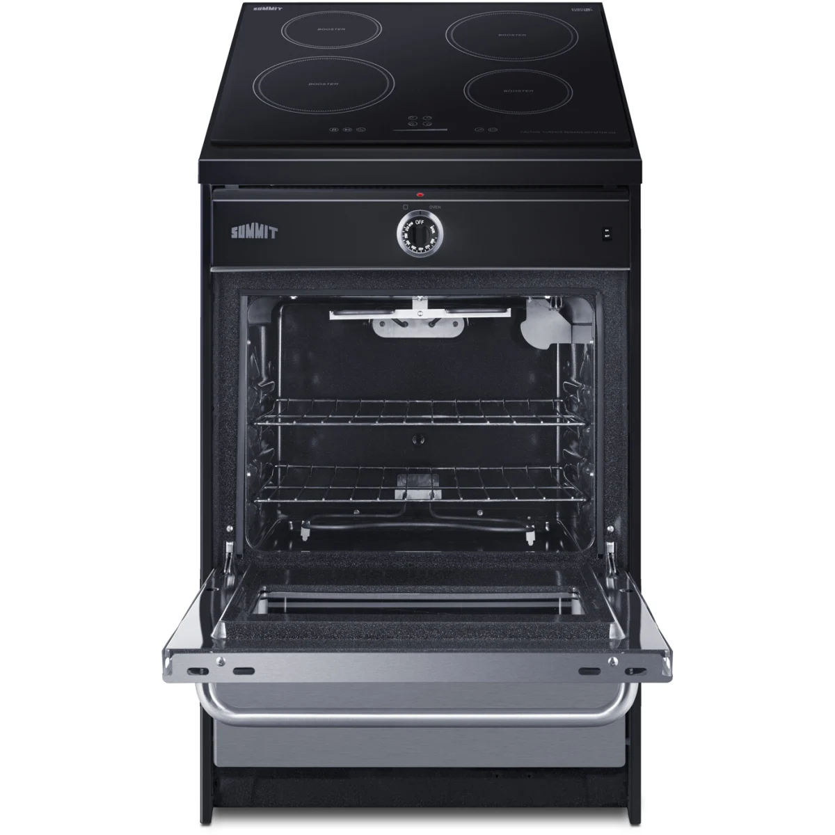 Summit - 24" wide induction range in stainless steel - TEM665BW