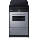 Summit - 24" wide induction range in stainless steel - TEM665BW