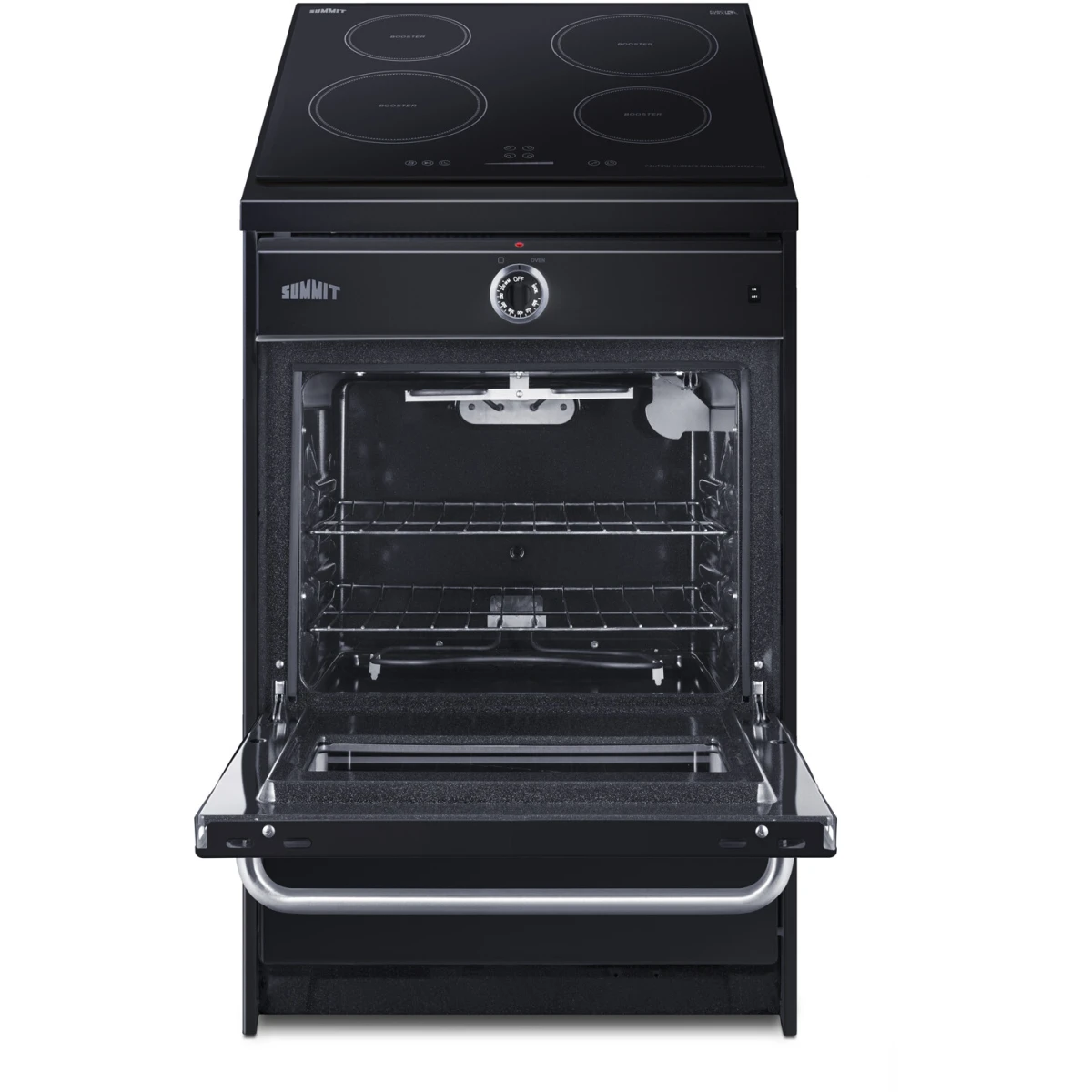 Summit - 24" wide induction range in black - TEM665CW
