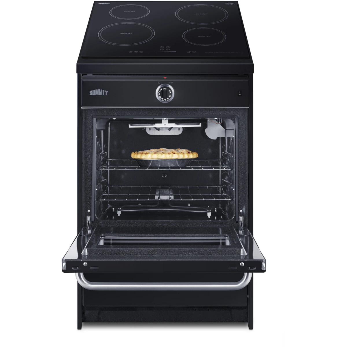 Summit - 24" wide induction range in black - TEM665CW