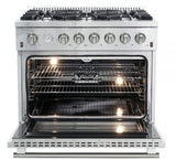 FORNO - Alta Qualita 36" Stainless Steel Pro Style Natural Gas Range