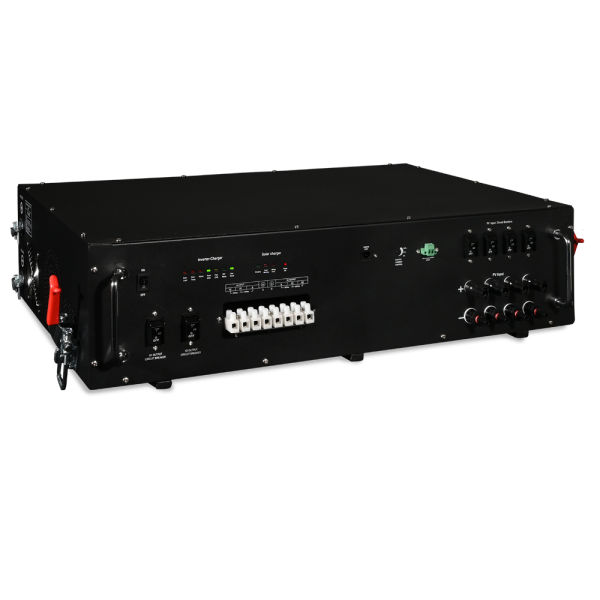 Aims Power - All in One Solar Battery Power Box – Heavy Duty Industrial Grade 5.12kWh Battery 3kW Pure Sine Inverter Charger 1400 Watt Solar Input