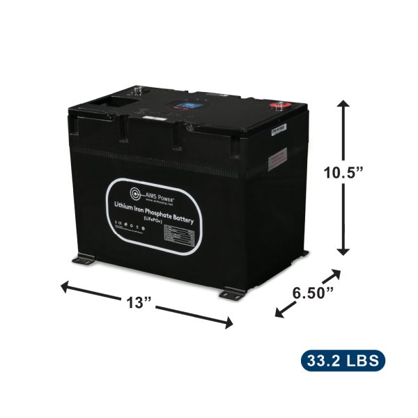 Aims Power - Lithium Battery 135Ah with Wake Up, Heater & BT Monitoring 12V LiFePO4