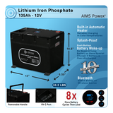 Aims Power - Lithium Battery 135Ah with Wake Up, Heater & BT Monitoring 12V LiFePO4