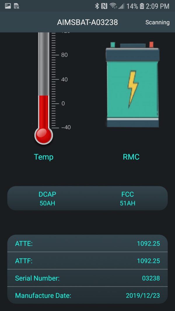 Aims Power - Lithium Battery 135Ah with Wake Up, Heater & BT Monitoring 12V LiFePO4
