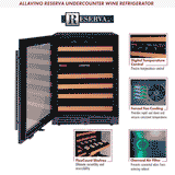 Allavino - Reserva Series 50 Bottle 34" Tall Dual Zone Black Glass Wine Cooler Refrigerator