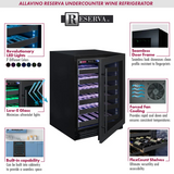 Allavino - Reserva Series 50 Bottle Single Zone Built-in Luxury Wine Refrigerator with Black Stainless Steel Door
