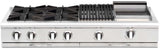 Capital Cooking - 48" Capital Culinarian Rangetop - 25K BTU - 4 Open Burners + 24" BBQ Grill Burner - CGRT484BB