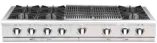 Capital Cooking - 60" Capital Culinarian Rangetop - 25K BTU - 6 Open Burners + 24" BBQ - CGRT604BB2