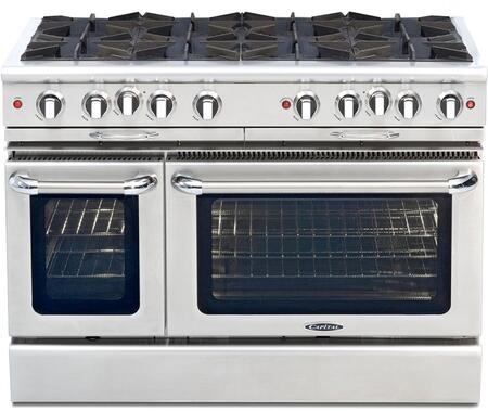 Capital Cooking - 48" Capital Culinarian Range - Self Clean - 25K BTU - 8 Open Burners, 1 8K BTU Small Pan Burner - CGSR488