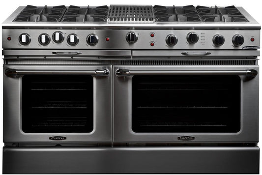 Capital Cooking - 60" Capital Culinarian Range - Self Clean - 25K BTU - 8 Open Burners + 12" BBQ (Centered) - CGSR604B4