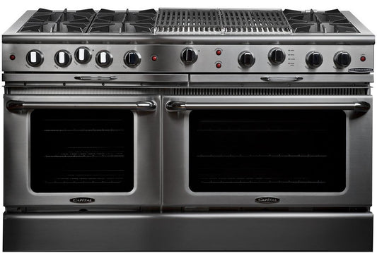 Capital Cooking - 60" Capital Culinarian Range - Self Clean - 25K BTU - 6 Open Burners + 24" BBQ - CGSR604BB2