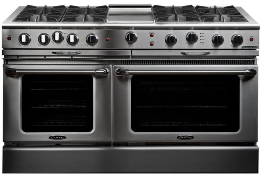 Capital Cooking - 60" Capital Culinarian Range - Self Clean - 25K BTU - 8 Open Burners + 12" Griddle (Centered) - CGSR604G4
