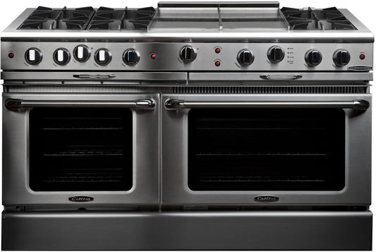 Capital Cooking - 60" Capital Culinarian Range - Self Clean - 25K BTU - 6 Open Burners + 24" Griddle - CGSR604GG2