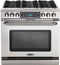 Capital Cooking - 36" Capital Connoisseurian Dual Fuel Range - Self Clean - 25K BTU - 6 Open Burners, 1 8K BTU Small Pan Burner - COB366