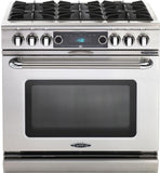 Capital Cooking - 36" Capital Connoisseurian Dual Fuel Range - Self Clean - 25K BTU - 6 Open Burners, 1 8K BTU Small Pan Burner - COB366