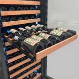 Allavino - Reserva Series 308 Bottle 71" Tall Four Zone Black Glass Side-by-Side Wine Refrigerator - BF 2X-VSW15471D-2BG
