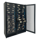Allavino - Reserva Series 134 Bottle 71" Tall Four Zone Black Side-by-Side Shallow Wine Refrigerator Console - BF 2X-VSW6771D-2B