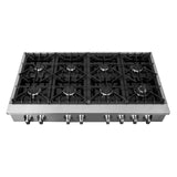 FORNO - Lseo 48-Inch Gas Range top, 8 Burners, Griddle in Stainless Steel