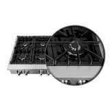 FORNO - Lseo 48-Inch Gas Range top, 8 Burners, Griddle in Stainless Steel