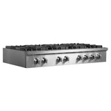 FORNO - Lseo 48-Inch Gas Range top, 8 Burners, Griddle in Stainless Steel