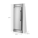 FORNO - 32" Maderno Right Swing Convertible Refrigerator/Freezer Built-In with Decorative Grill Trim, 13.6 cu.ft. Stainless Steel