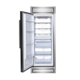 FORNO - 32" Maderno Right Swing Convertible Refrigerator/Freezer Built-In with Decorative Grill Trim, 13.6 cu.ft. Stainless Steel