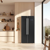 Forno - Salerno Espresso 33-inch Side-by-Side 15.6 Cu.Ft. Black Refrigerator - FFRBI1805-33BLK