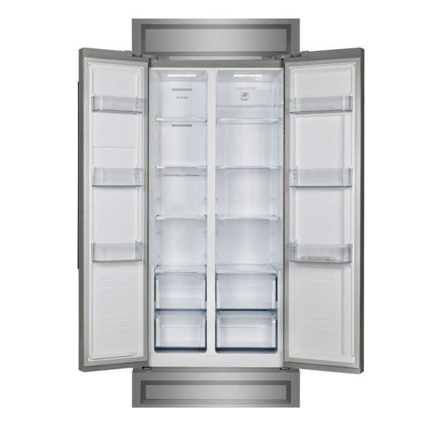 FORNO - Forno Salerno 33" Built-in Stainless Steel Refrigerator 15.6 cu. ft - With Modern Decorative Grill - 37" Wide | FFRBI1805-37MG