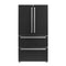 FORNO - 36 in. Espresso Moena French Door Refrigerator in Black, 19.2 Cu.ft