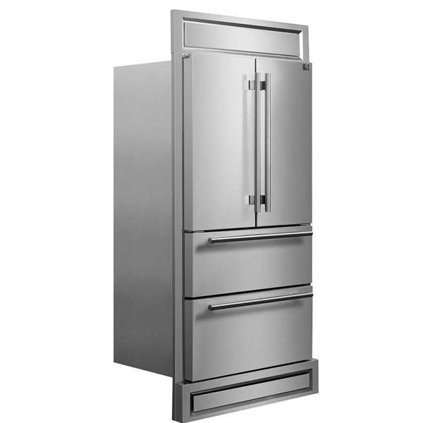 FORNO - Moena 36" French Door 19.2 cu. ft Stainless Steel Refrigerator, with Modern Decorative Grill - 40" Wide | FFRBI1820-40MG