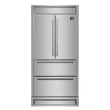 FORNO - Moena 36" French Door 19.2 cu. ft Stainless Steel Refrigerator, with Modern Decorative Grill - 40" Wide | FFRBI1820-40MG