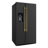 FORNO - 36in. Espresso Salerno Side-by-Side Black Refrigerator 20 cu.ft