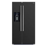 FORNO - 36in. Espresso Salerno Side-by-Side Black Refrigerator 20 cu.ft