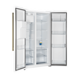 Forno - Salerno 36" Side by Side  20 Cu.Ft Stainless Steel Refrigerator with Ice Maker WHITE - FFRBI1844-36WHT