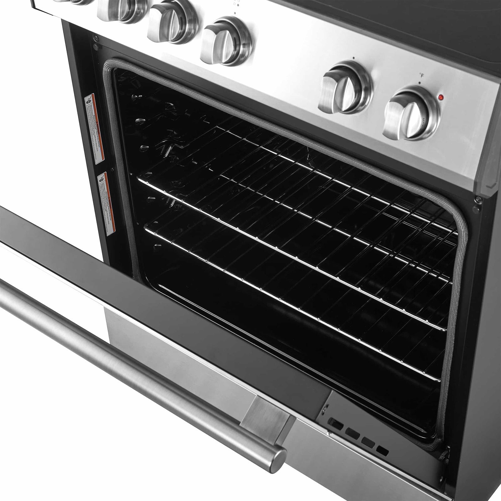 FORNO - Leonardo Espresso 30-Inch Electric Range with 5.0 cu. Ft. Electric Oven - Stainless Steel