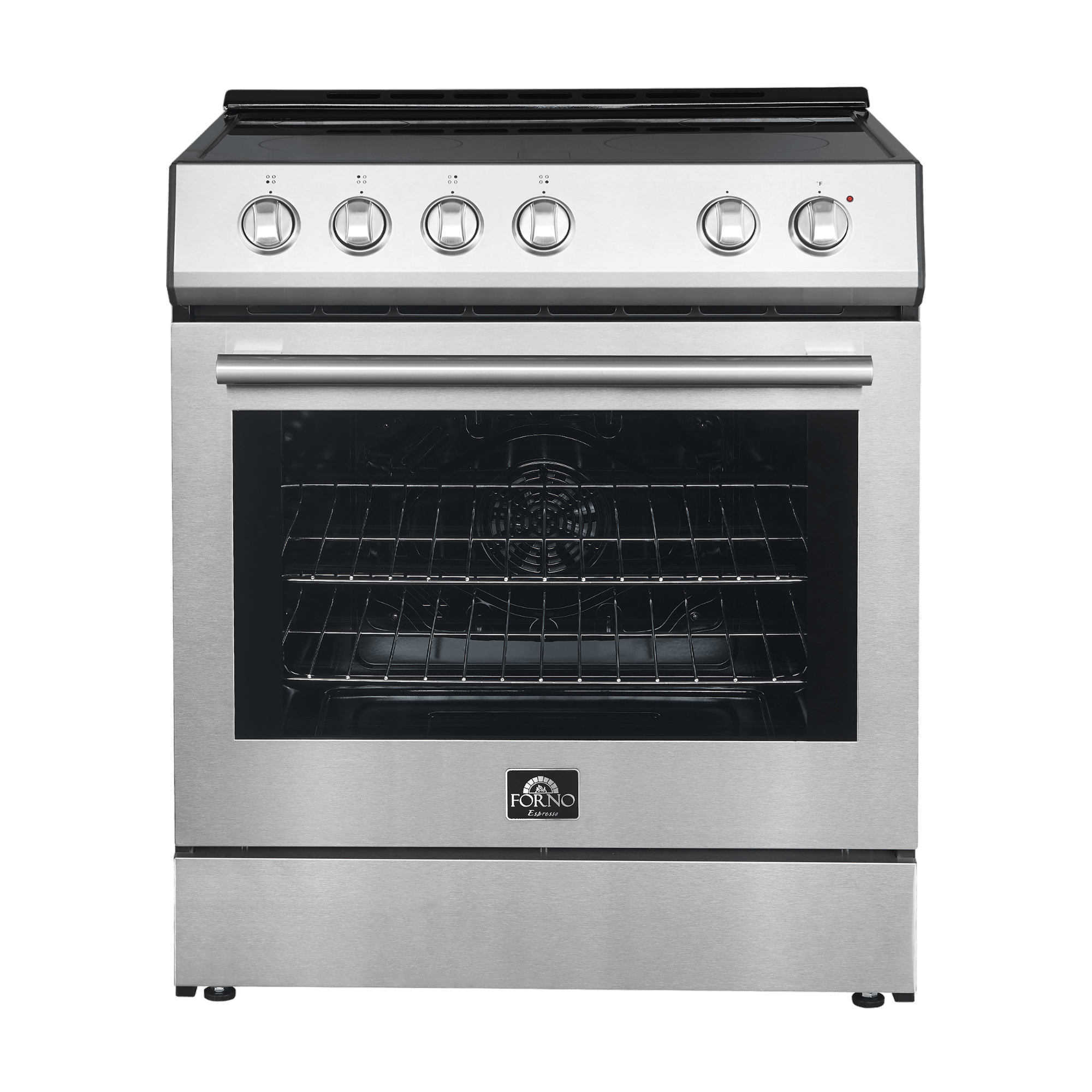 FORNO - Leonardo Espresso 30-Inch Electric Range with 5.0 cu. Ft. Electric Oven - Stainless Steel