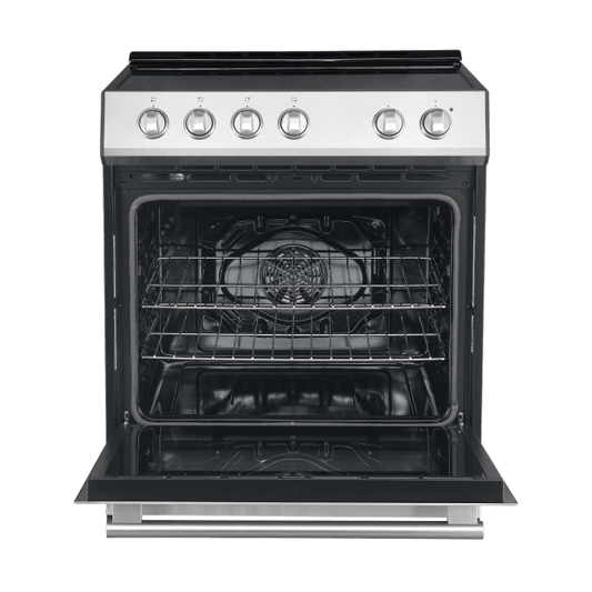 FORNO - Leonardo Espresso 30-Inch Electric Range with 5.0 cu. Ft. Electric Oven - Stainless Steel