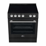 FORNO - Leonardo Espresso 30-Inch Electric Range with 5.0 cu. Ft. Electric Oven - Black