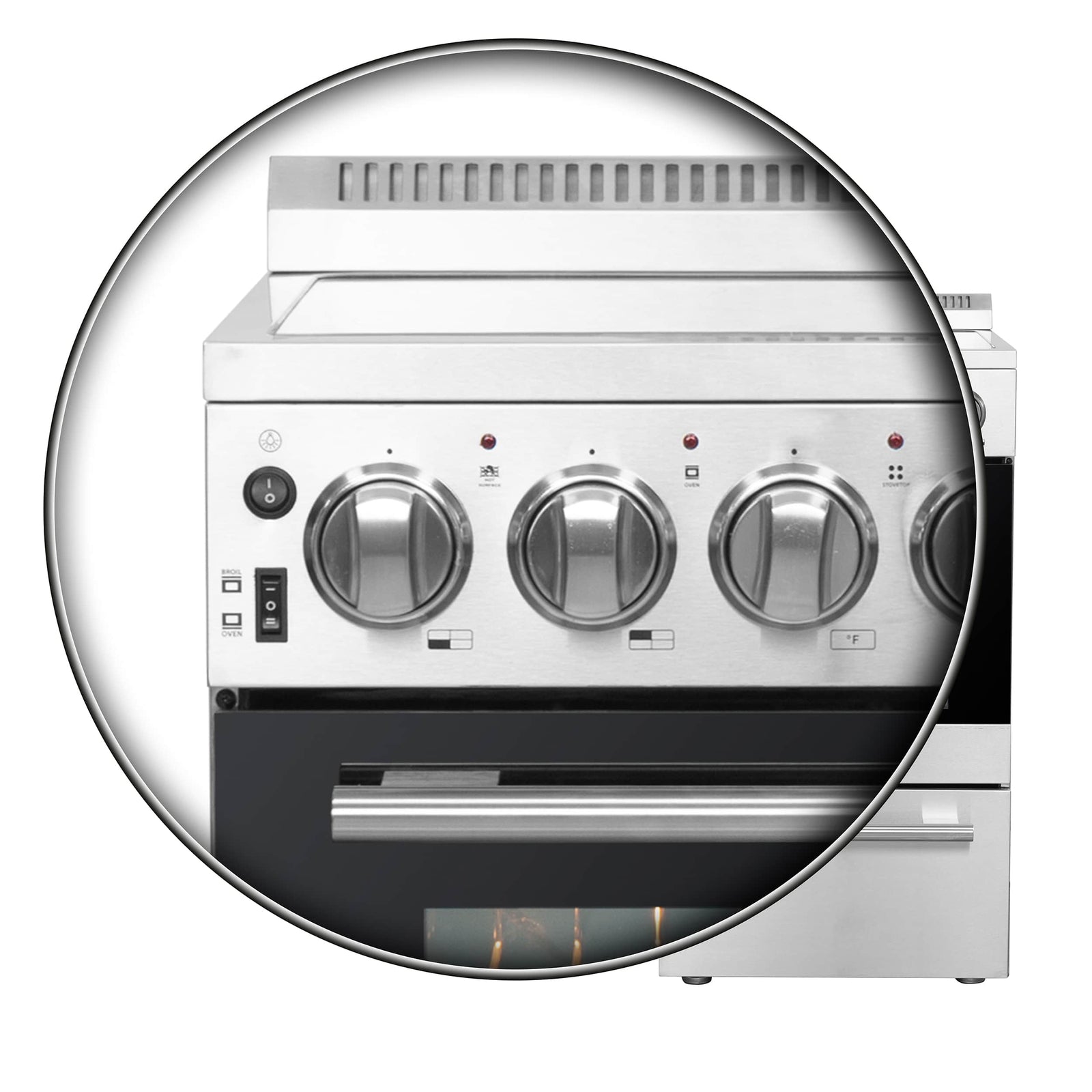 FORNO - 20-Inch Pallerano Electric Range with 4 Burners in Stainless Steel