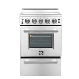 FORNO - 24-Inch Pro-Style Electric Range with 4 Burners in Stainless Steel