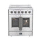 FORNO - Galiano 30-Inch French Door Electric Range with Convection Oven in Stainless Steel