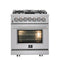 Forno - 30 in. Massimo 5 Burner Freestanding Dual Fuel Range in Stainless Steel