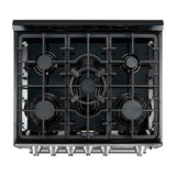 FORNO -  Forno Leonardo Espresso 30" Black Gas Range, 5 Burners, 39 500 BTU, 5 cu.ft. Convection Oven | FFSGS1116-30BLK