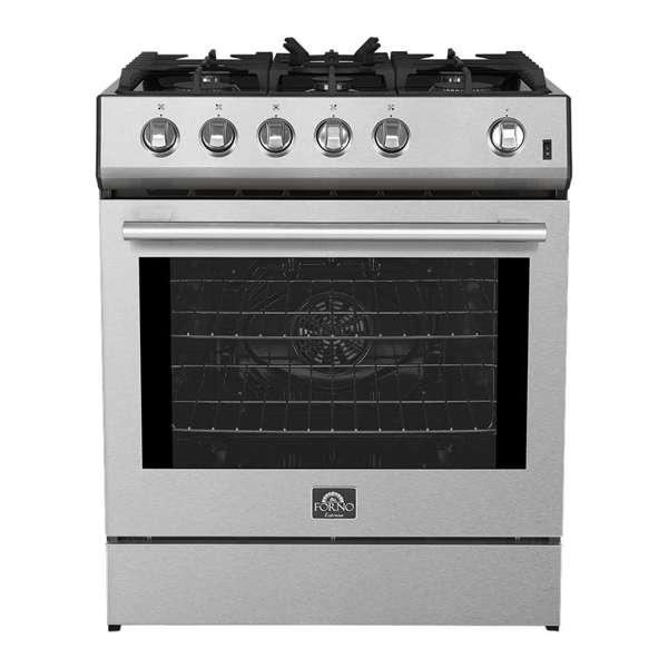 FORNO - Forno Leonardo 30" Stainless Steel Gas Range | FFSGS1116-30S