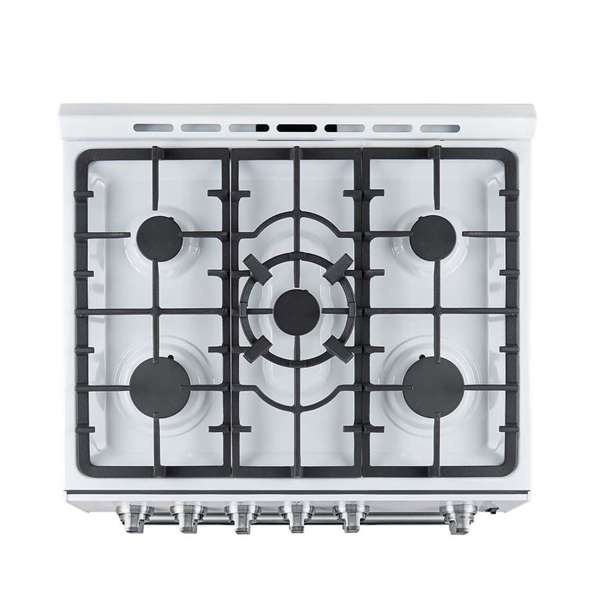 FORNO -  Forno Leonardo Espresso 30" White Gas Range, 5 Burners, 39 500 BTU, 5 cu.ft. Convection Oven | FFSGS1116-30WHT